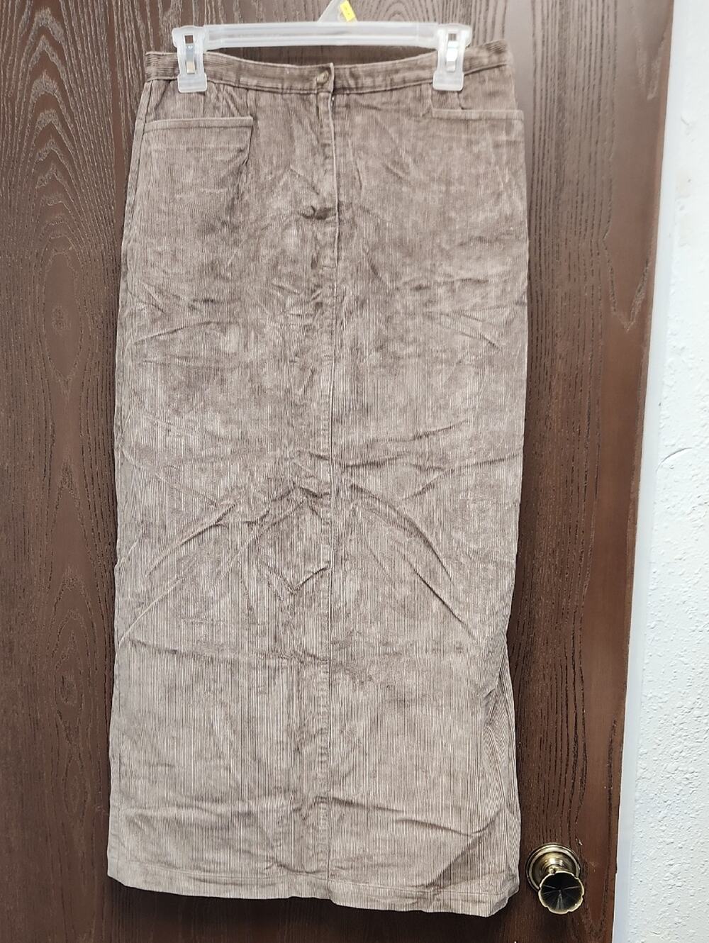 Talbots Ribbed Knit Skirt in Taupe Gray